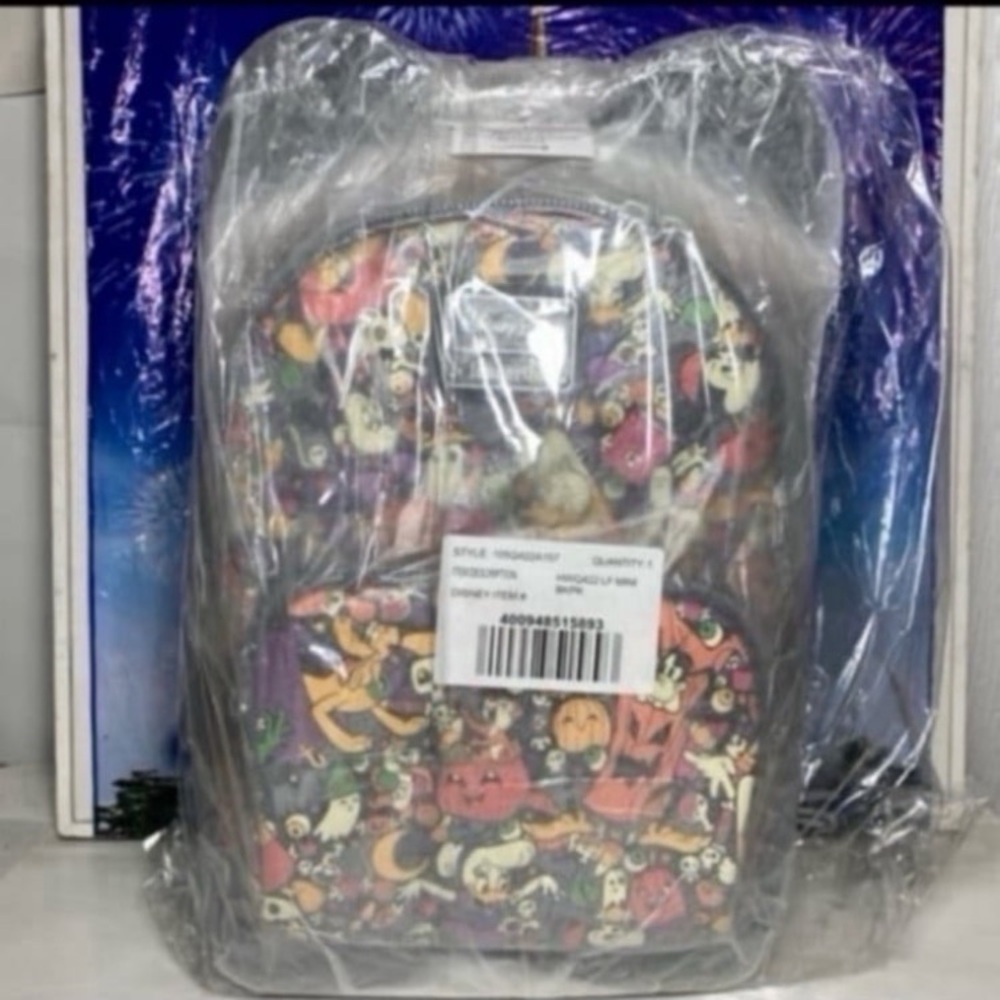Disney parks Halloween Mickey Mouse ears Loungefly mini backpack NWT - Picture 1 of 4